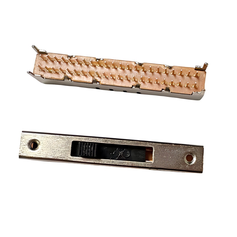 Ползунковый переключатель СС-49D01 Вертикальный-Установлено 9-Позиция двойная-Двухместный с шестом-Миниатюрный выключатель питан...