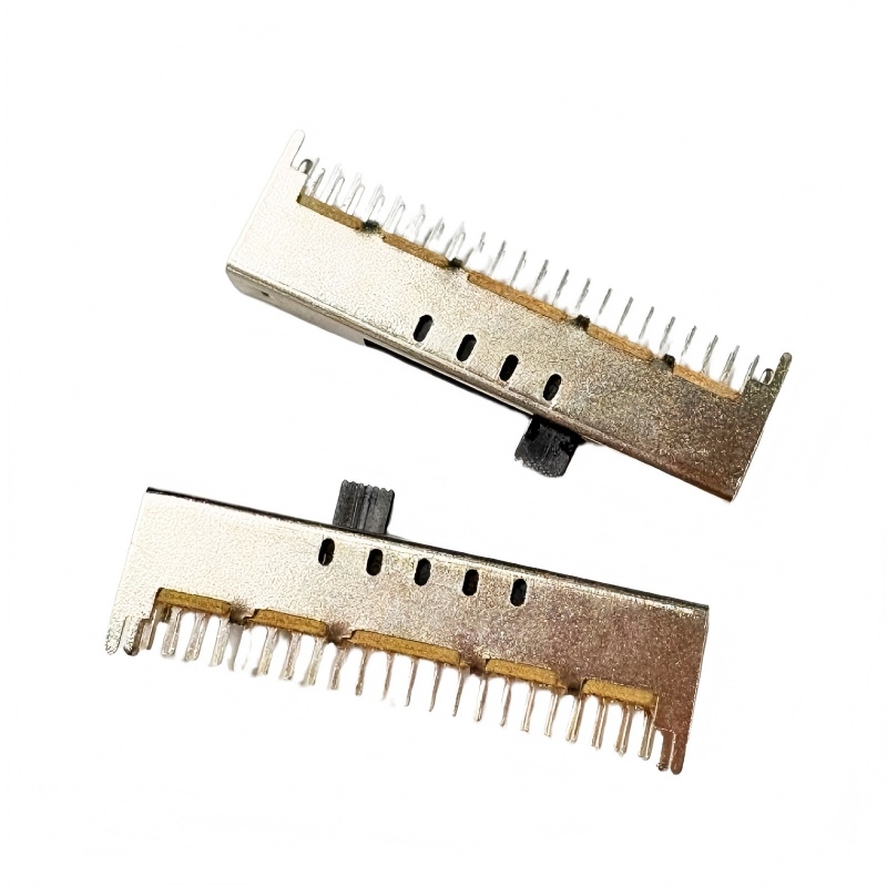 Ползунковый переключатель СС-49D01 Вертикальный-Установлено 9-Позиция двойная-Двухместный с шестом-Миниатюрный выключатель питания Row для игрушек